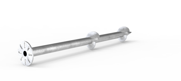 Two Thread 89mm diameter hot-dipped Galvanized Ground Foundation