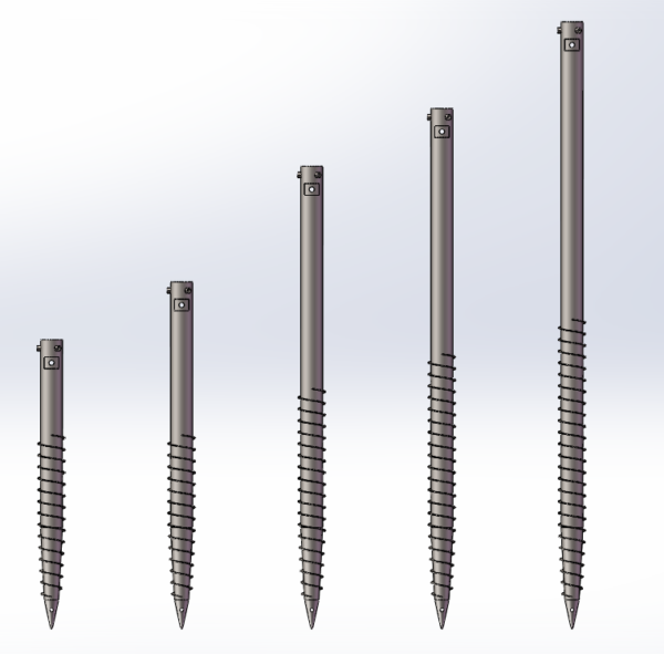 Different Length 76mm Diameter Ground Screw